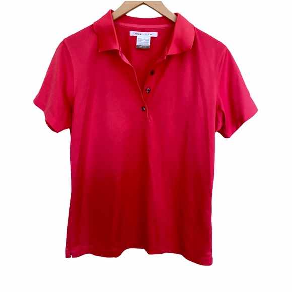 NIKE Golf Dri-Fit Polo Pink 8-10 Medium - Picture 2 of 6